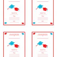 Red and Blue Fill-in Card Invitation