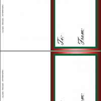 Red And Green Xmas Gift Cards