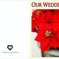 Red Poisenttia Blank Wedding Invitation