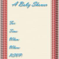 Red Quilt Baby Shower Invitation