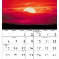 Red September Scenery Calendar