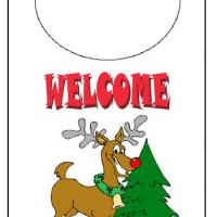 Holiday Reindeer Door Knob
