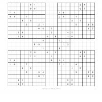 Sudoku Samurai - Fácil - Volume 2 - 159 Jogos