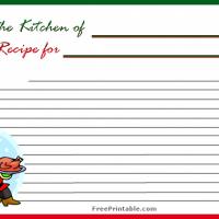 Santa Christmas Recipe Card