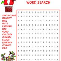 Santa Claus is Coming to Town Word Search