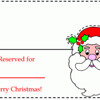 Santa Face Place Card