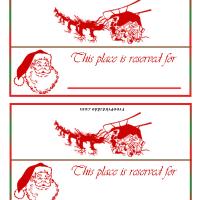 Santa Sleigh Place Card