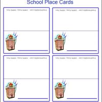 School Place Cards