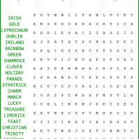 Shamrock Word Search Puzzle