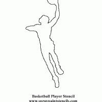 Shooting Basketball Stencil