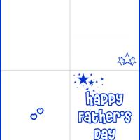 Simple Blue Father's Day Card