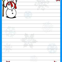 Snowman Lined Christmas Stationery