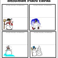 Snowman Place Cards