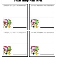 Soccer Stamp Place Cards