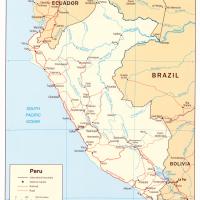 South America- Peru Political Map