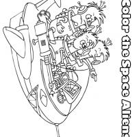 Space Aliens Coloring Sheets