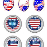 Stars and Stripes Stickers