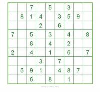 Sudoku For Kids In Green Box