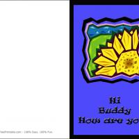 Sunflower Hi Buddy Card
