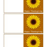 Sunflower Thanksgiving Mini Cards