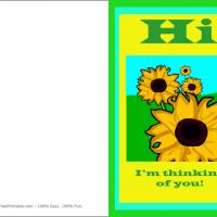 Sunflower Thinking Of You Card