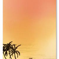 Sunset Blank Card Invitation