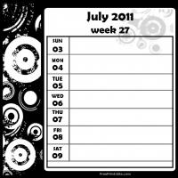 Swirls 2011 Week 27 -  Calendar
