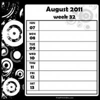 Swirls 2011 Week 32 -  Calendar