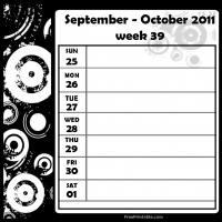 Swirls 2011 Week 39 -  Calendar