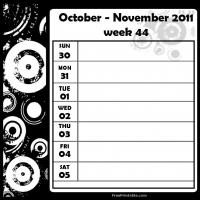 Swirls 2011 Week 44 -  Calendar