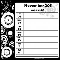 Swirls 2011 Week 45 -  Calendar