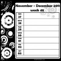 Swirls 2011 Week 48 -  Calendar
