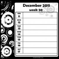 Swirls 2011 Week 50 -  Calendar