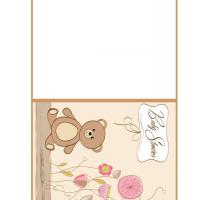Teddy Bear &amp; Flowers Baby Shower Card