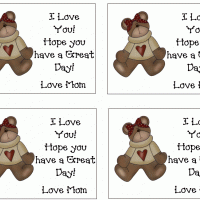 Teddy Love Notes Gift Tag