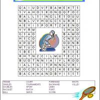 Tennis Word Search