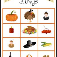 Thanksgiving Bingo Tiles