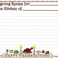 Thanksgiving Feast Recipe Card