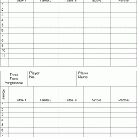 Three Table Progressive Chart for Bridge