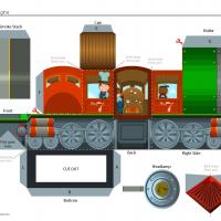 Train Engine Paper Craft