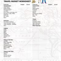 Travel Budget Worksheet