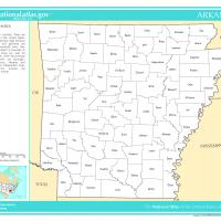 US Map- Arkansas Counties