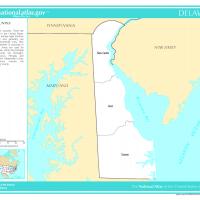 US Map- Delaware Counties
