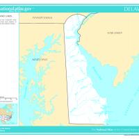 US Map- Delaware Rivers and Lakes