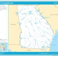 US Map- Georgia Rivers and Streams
