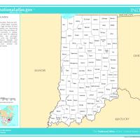 US Map- Indiana Counties