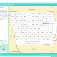 US Map- Iowa Counties