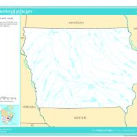 US Map- Iowa Rivers and Streams