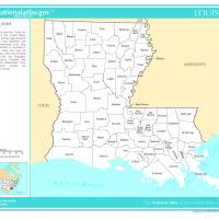 US Map- Louisiana Counties