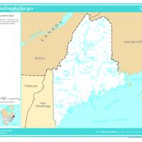 US Map- Maine Rivers and Streams